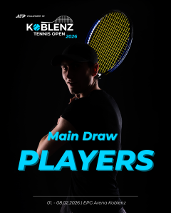 Hochkarätiges Hauptfeld bei den Koblenz Tennis Open 2026 – Wir freuen uns riesig auf die Turnierwoche